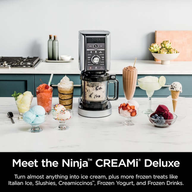 Ninja Creami Deluxe 11 In 1 Frozen Treat Maker 0.75-Quart Electric Ice Cream Maker (Makes, Sorbet, Frozen Yogurt, Soft-Serve Ice Cream) Nc501